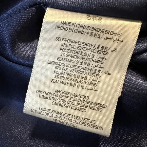 Max and Cleo Mariner Blue Strapless Tiered Ruffle Cocktail Dress Size 8 - Picture 6 of 13